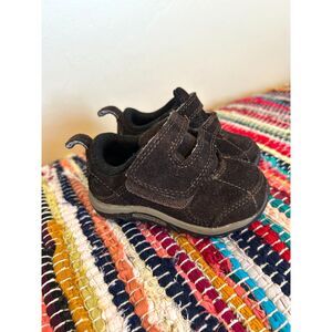 Baby Merrells! Merrell Jungle Moc Jr. Brown Suede Toddler Walker Strap Shoe Sz 4